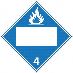 NMC - 10-3/4" Wide x 10-3/4" High, Rigid Plastic Placard - White on Blue, UV Resistant, Chemical Resistant, Graffiti Proof - Exact Tooling