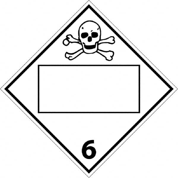 NMC - 10-3/4" Wide x 10-3/4" High, Rigid Plastic Placard - Black on White, UV Resistant, Chemical Resistant, Graffiti Proof - Exact Tooling