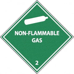 NMC - Non Flammable Gas DOT Shipping Label - 4" High x 4" Wide - Exact Tooling