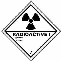 NMC - Radioactive I Contents: Activity: Shipping Label - 4" High x 4" Wide - Exact Tooling