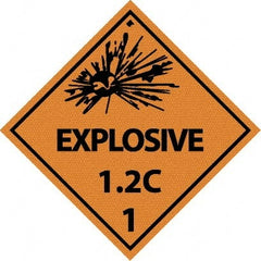 NMC - Explosive 1.2C Shipping Label - 4" High x 4" Wide - Exact Tooling
