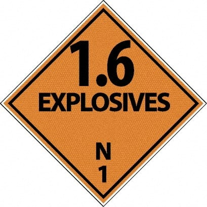 NMC - 1.6 Explosive N DOT Shipping Label - 4" High x 4" Wide - Exact Tooling