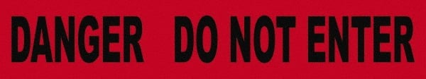 NMC - 1,000' Long x 3" Wide Roll, Polyethylene, Black & Red Barricade Tape - Message: Danger - Do Not Enter - Exact Tooling