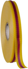 NMC - 3/4" Wide Roll, Woven Polyethylene, Magenta & Yellow Barricade Tape - Exact Tooling
