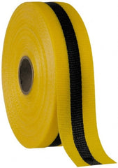 NMC - 150' Long x 2" Wide Roll, Woven Polyethylene, Black & Yellow Barricade Tape - Exact Tooling