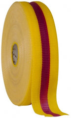 NMC - 2" Wide Roll, Woven Polyethylene, Magenta & Yellow Barricade Tape - Exact Tooling