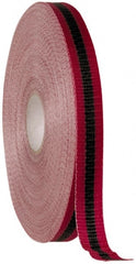 NMC - 150' Long x 3/4" Wide Roll, Woven Polyethylene, Black & Red Barricade Tape - Exact Tooling