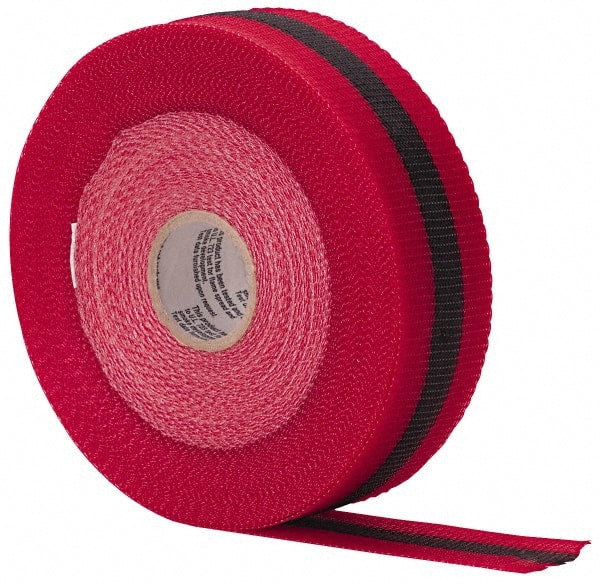 NMC - 150' Long x 2" Wide Roll, Woven Polyethylene, Black & Red Barricade Tape - Exact Tooling