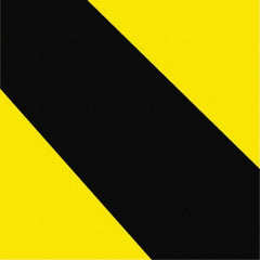 NMC - Black & Yellow Striped Vinyl Tape - 3" Wide x 108' Long x 0.002" Thick, General Traffic - Exact Tooling