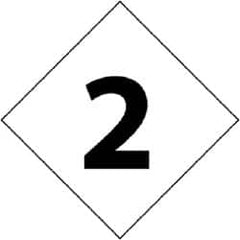 NMC - Hazardous Materials Label - Legend: Number, English, Black & White, 2-1/2" Long x 2-1/2" High, Sign Muscle Finish - Exact Tooling