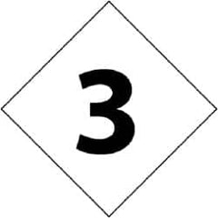 NMC - Hazardous Materials Label - Legend: Number, English, Black & White, 2-1/2" Long x 2-1/2" High, Sign Muscle Finish - Exact Tooling
