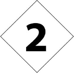 NMC - Hazardous Materials Label - Legend: Number, English, Black & White, 7" Long x 7" High, Sign Muscle Finish - Exact Tooling