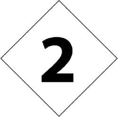 NMC - Hazardous Materials Label - Legend: Number, English, Black & White, 7" Long x 7" High, Sign Muscle Finish - Exact Tooling