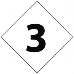 NMC - Hazardous Materials Label - Legend: Number, English, Black & White, 7" Long x 7" High, Sign Muscle Finish - Exact Tooling
