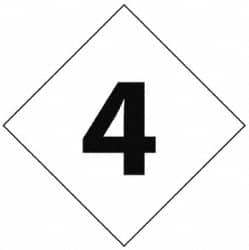 NMC - Hazardous Materials Label - Legend: Number, English, Black & White, 7" Long x 7" High, Sign Muscle Finish - Exact Tooling