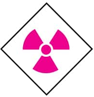 NMC - Hazardous Materials Label - Pink & White, 7" Long x 7" High, Sign Muscle Finish - Exact Tooling