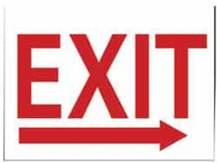 NMC - Exit, Pressure Sensitive Vinyl Exit Sign - 14" Wide x 10" High - Exact Tooling