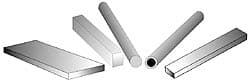 Made in USA - 2 Ft. Long x 1 Inch Wide x 1/2 Inch High, Acetal, Rectangular Plastic Bar - Natural - Exact Tooling