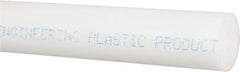 Made in USA - 1' Long, 1-5/8" Diam, Acetal Plastic Rod - Natural (Color) - Exact Tooling