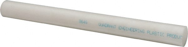Made in USA - 1' Long, 1-1/8" Diam, Acetal Plastic Rod - Natural (Color) - Exact Tooling