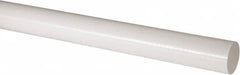 Made in USA - 1' Long, 2" Diam, Acetal Plastic Rod - Natural (Color) - Exact Tooling