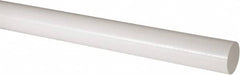 Made in USA - 1' Long, 2-1/4" Diam, Acetal Plastic Rod - Natural (Color) - Exact Tooling