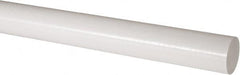 Made in USA - 2' Long, 2-1/4" Diam, Acetal Plastic Rod - Natural (Color) - Exact Tooling