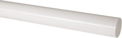 Made in USA - 1' Long, 2-1/2" Diam, Acetal Plastic Rod - Natural (Color) - Exact Tooling