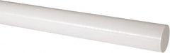Made in USA - 2' Long, 2-1/2" Diam, Acetal Plastic Rod - Natural (Color) - Exact Tooling