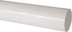 Made in USA - 4' Long, 3" Diam, Acetal Plastic Rod - Natural (Color) - Exact Tooling
