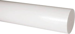 Made in USA - 1' Long, 3-1/2" Diam, Acetal Plastic Rod - Natural (Color) - Exact Tooling