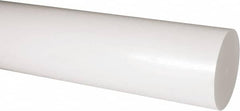 Made in USA - 1' Long, 4" Diam, Acetal Plastic Rod - Natural (Color) - Exact Tooling