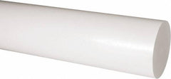Made in USA - 2' Long, 4" Diam, Acetal Plastic Rod - Natural (Color) - Exact Tooling