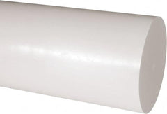 Made in USA - 1' Long, 5" Diam, Acetal Plastic Rod - Natural (Color) - Exact Tooling