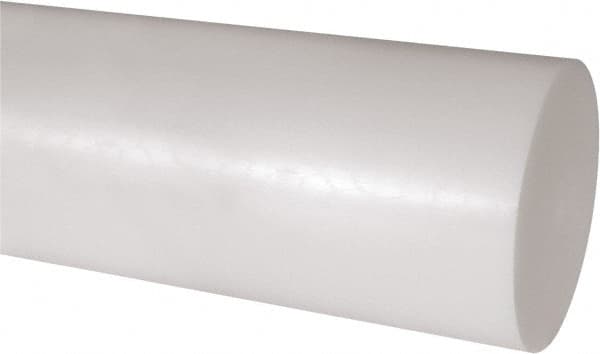 Made in USA - 1' Long, 5-1/2" Diam, Acetal Plastic Rod - Natural (Color) - Exact Tooling