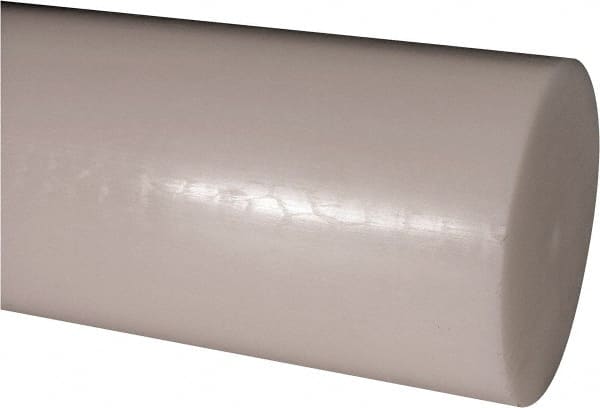 Made in USA - 2' Long, 5-1/2" Diam, Acetal Plastic Rod - Natural (Color) - Exact Tooling