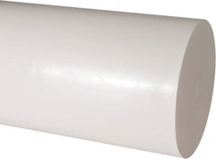 Made in USA - 2' Long, 6" Diam, Acetal Plastic Rod - Natural (Color) - Exact Tooling