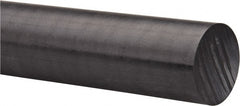 Made in USA - 8' Long, 1-1/8" Diam, Acetal Plastic Rod - Black - Exact Tooling