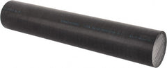 Made in USA - 1' Long, 2-1/4" Diam, Acetal Plastic Rod - Black - Exact Tooling