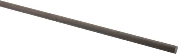 Made in USA - 4' Long, 1/4" Diam, Acetal (PTFE-Filled) Plastic Rod - Brown - Exact Tooling