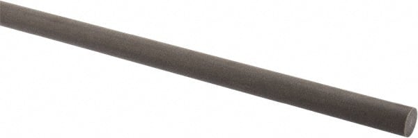 Made in USA - 2' Long, 3/8" Diam, Acetal (PTFE-Filled) Plastic Rod - Brown - Exact Tooling