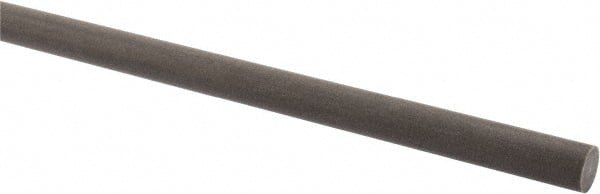 Made in USA - 4' Long, 1/2" Diam, Acetal (PTFE-Filled) Plastic Rod - Brown - Exact Tooling