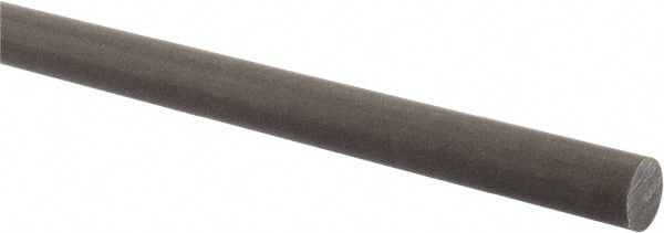 Made in USA - 2' Long, 5/8" Diam, Acetal (PTFE-Filled) Plastic Rod - Brown - Exact Tooling