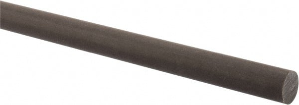 Made in USA - 4' Long, 3/4" Diam, Acetal (PTFE-Filled) Plastic Rod - Brown - Exact Tooling