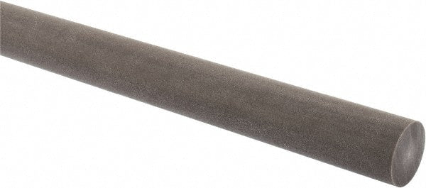 Made in USA - 2' Long, 1" Diam, Acetal (PTFE-Filled) Plastic Rod - Brown - Exact Tooling
