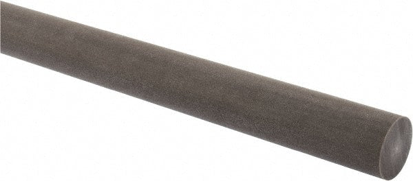 Made in USA - 4' Long, 1" Diam, Acetal (PTFE-Filled) Plastic Rod - Brown - Exact Tooling