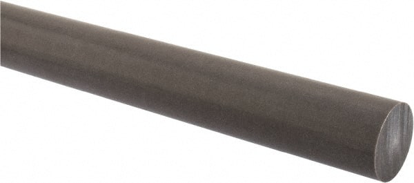 Made in USA - 2' Long, 1-1/4" Diam, Acetal (PTFE-Filled) Plastic Rod - Brown - Exact Tooling