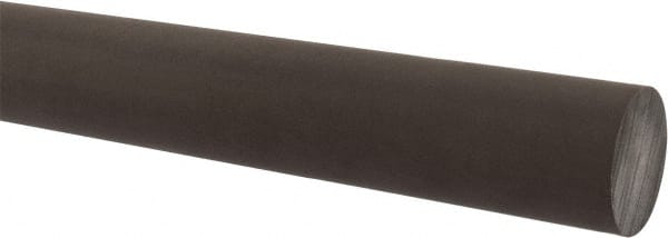 Made in USA - 4' Long, 1-1/2" Diam, Acetal (PTFE-Filled) Plastic Rod - Brown - Exact Tooling