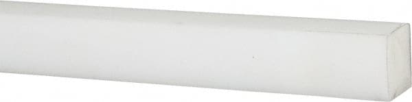 Made in USA - 2' x 3/8" x 3/8" Natural (Color) Acetal Square Bar - Exact Tooling