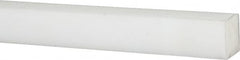 Made in USA - 2' x 3/8" x 3/8" Natural (Color) Acetal Square Bar - Exact Tooling